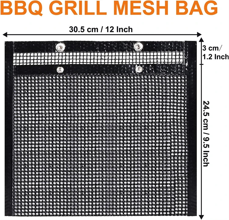 LMETJMA PTFE Reusable Mesh Grill Bags