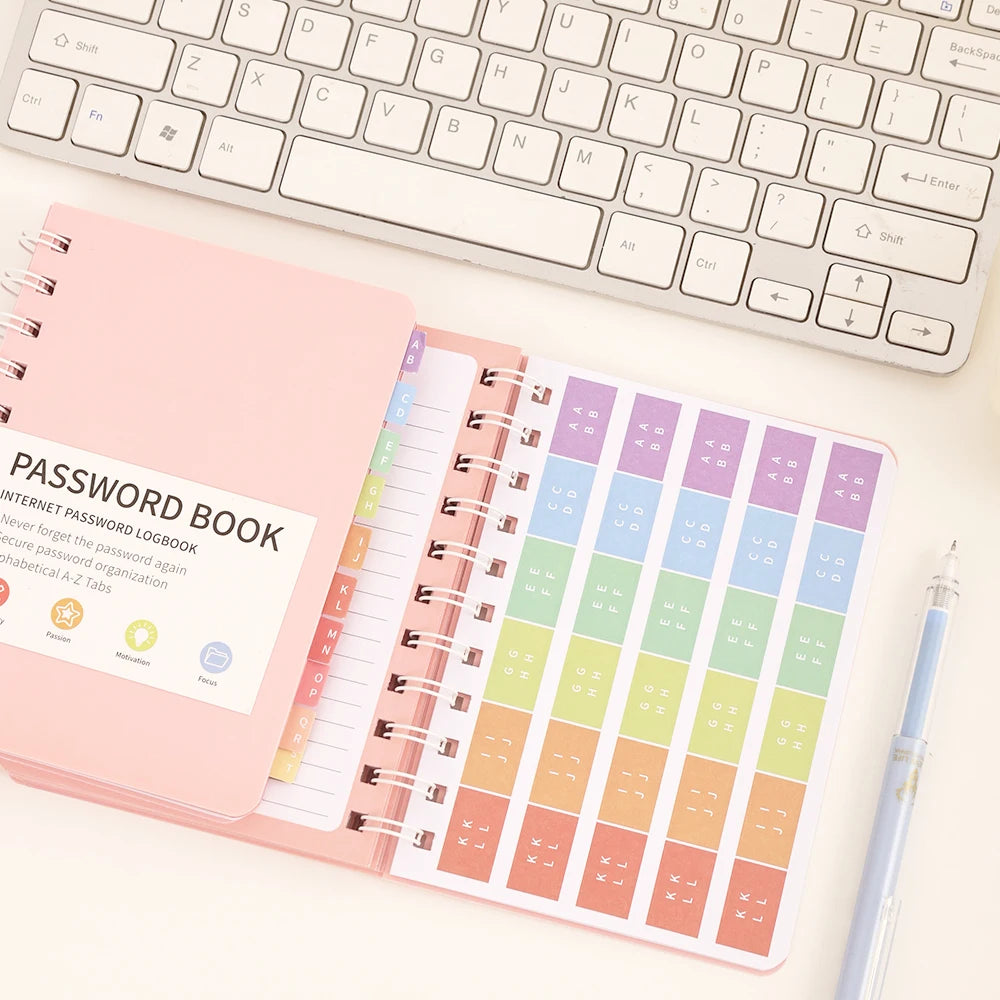 Simple PVC Hardcover Coil Password Book