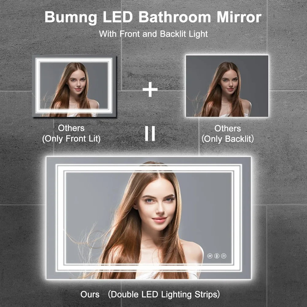 Dimmable Wall Mounted Bathroom Mirror