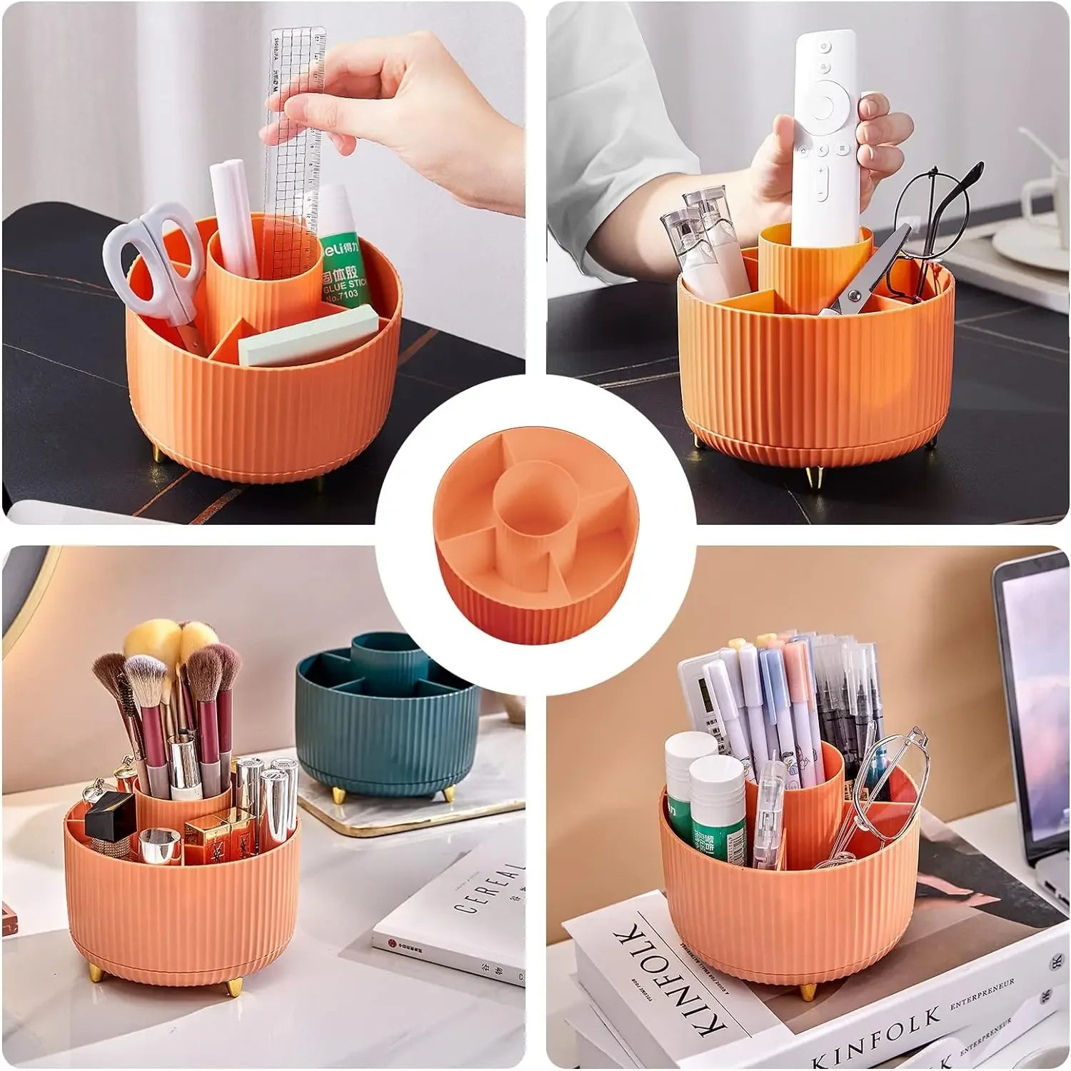 Rotating Pen Holder Desk Stationary Organizer