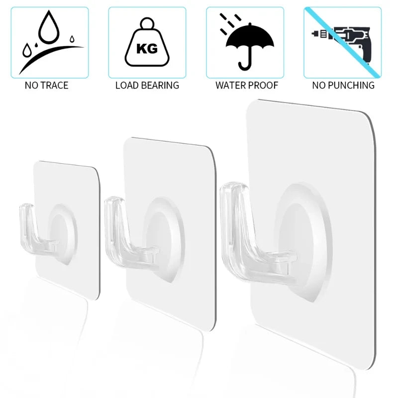 Self-Adhesive Transparent Hooks